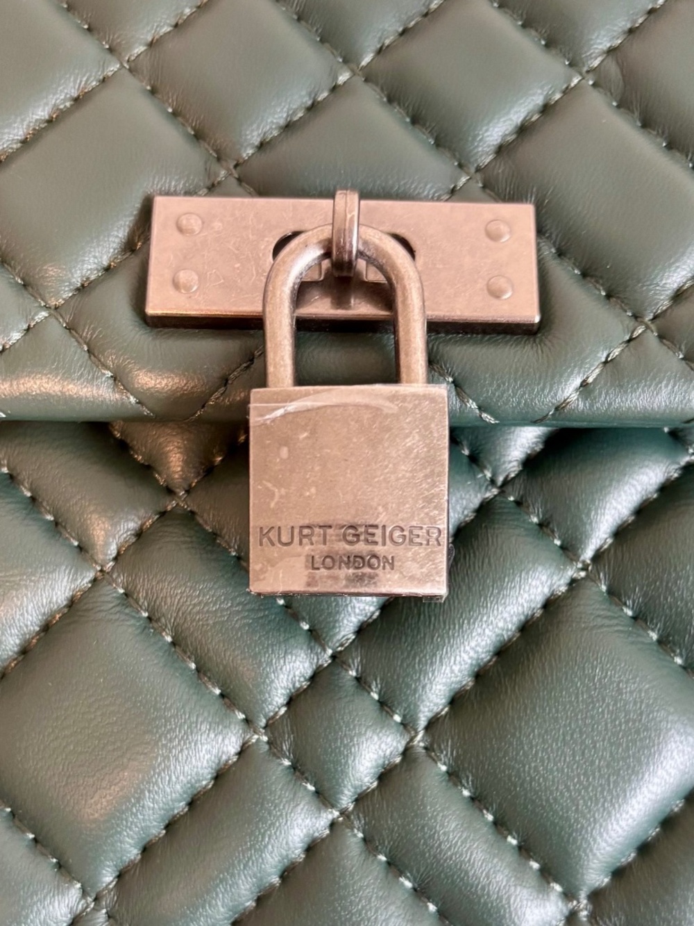 Kurt Geiger London Brixton Bag in Dark Green Leather - Picture 2 of 7